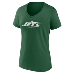New York Jets Fanatics Women's Team Lock-Up V-Neck T-Shirt