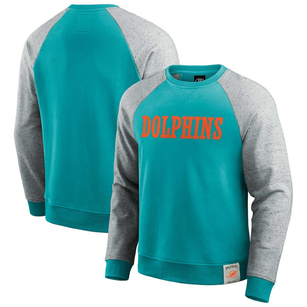 Miami Dolphins Fanatics Darius Rucker Collection Colorblock Pullover Sweatshirt