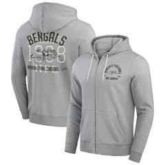 Cincinnati Bengals Fanatics Darius Rucker Collection Vintage Stripe Full-Zip Hoodie