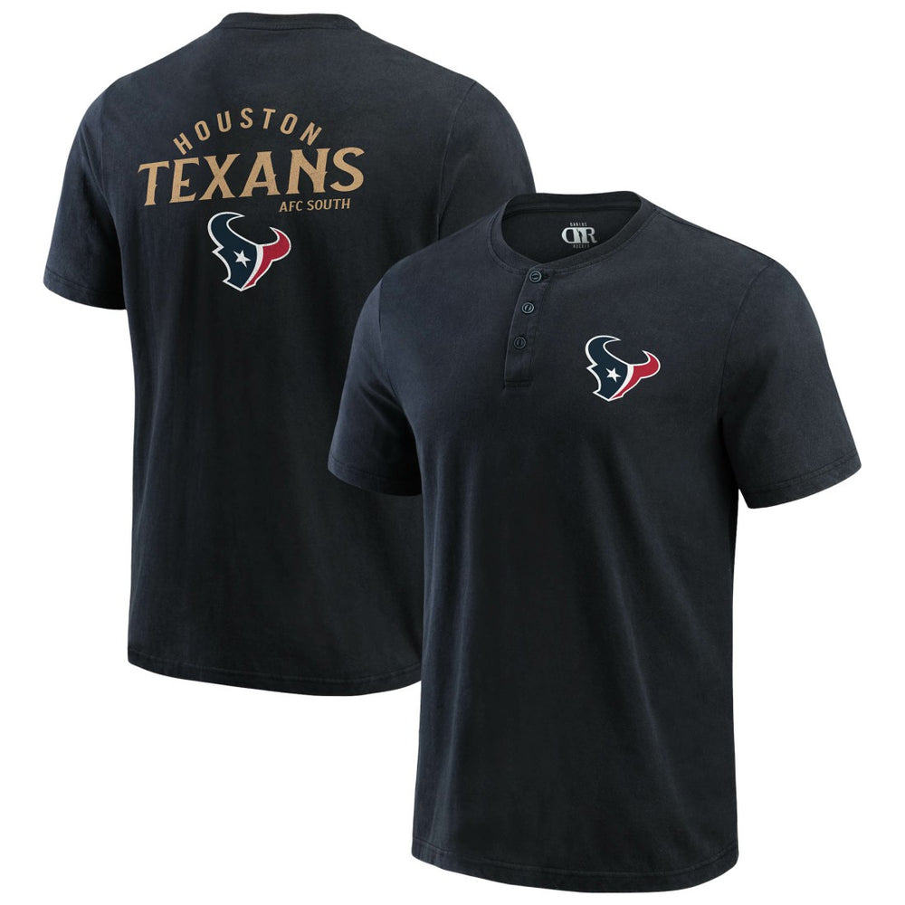 Houston Texans Fanatics Darius Rucker Collection Washed Henley T-Shirt