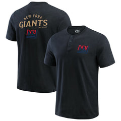 New York Giants Fanatics Darius Rucker Collection Washed Henley T-Shirt