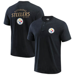 Pittsburgh Steelers Fanatics Darius Rucker Collection Washed Henley T-Shirt