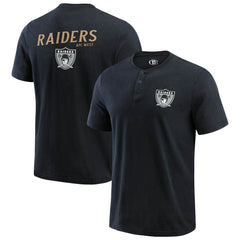 Las Vegas Raiders Fanatics Darius Rucker Collection Washed Henley T-Shirt