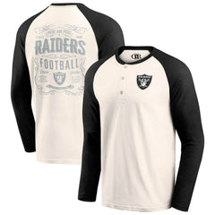 Las Vegas Raiders Fanatics Darius Rucker Collection Raglan Henley T-Shirt