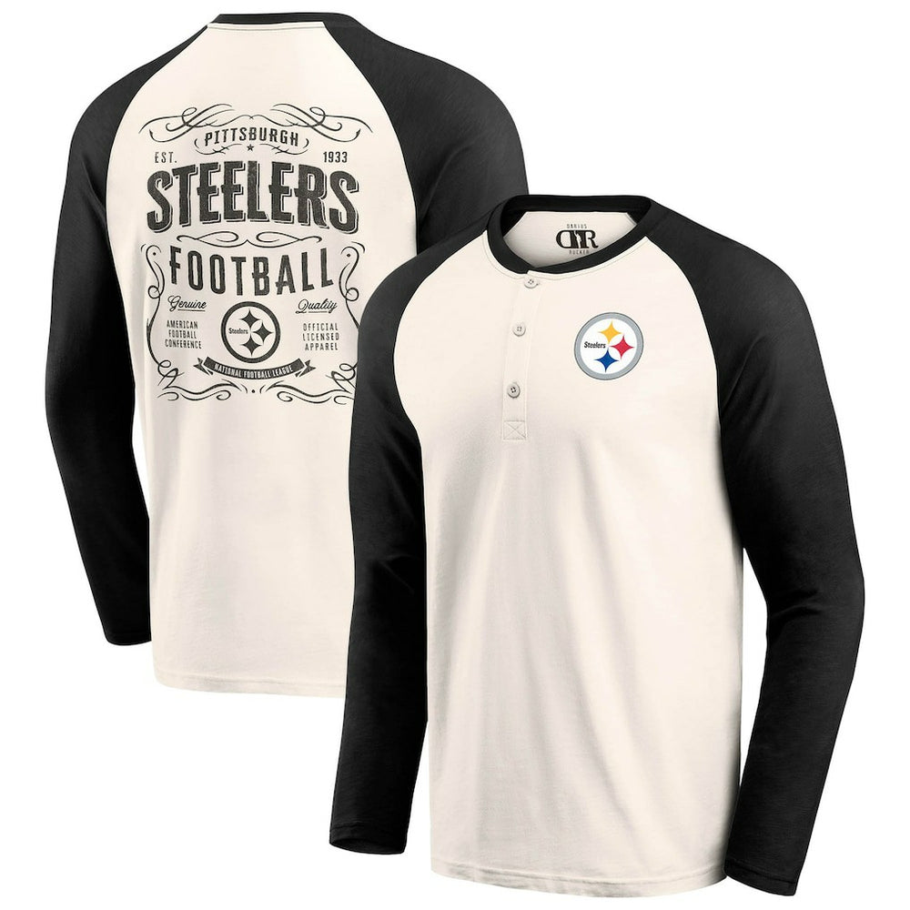 Pittsburgh Steelers Fanatics Darius Rucker Collection Raglan Henley T-Shirt