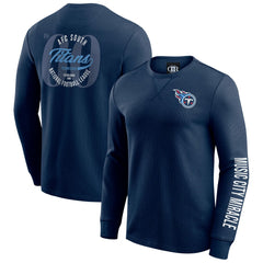 Tennessee Titans Fanatics Darius Rucker Collection Washed Waffle-Knit Long Sleeve T-Shirt