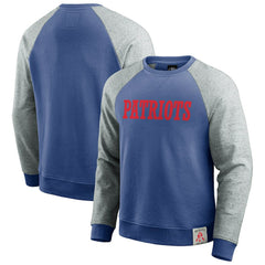 New England Patriots Fanatics Darius Rucker Collection Throwback Color Block Raglan Pullover Sweatshirt
