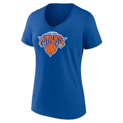 New York Knicks Women's Primary Logo V-Neck T-Shirt On Sale