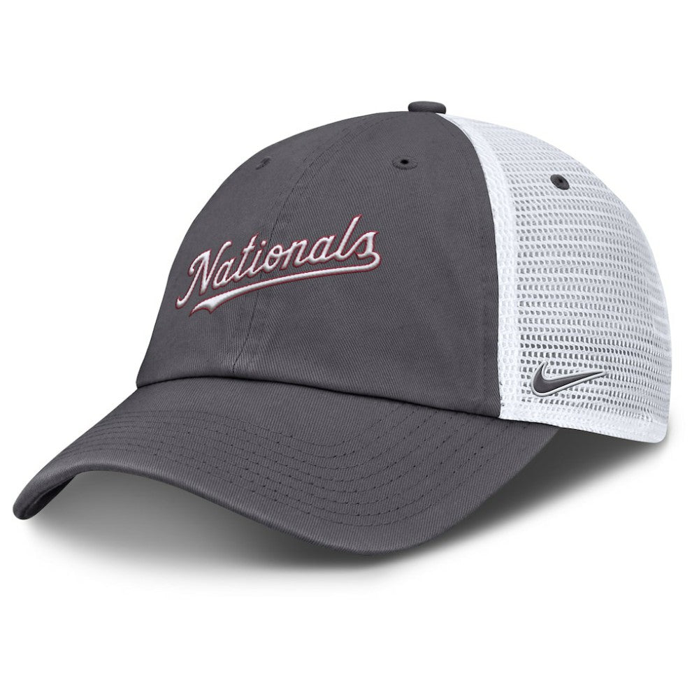 Washington Nationals Nike Wordmark Club Adjustable Trucker Hat | MLB Near me