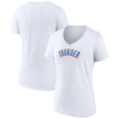 Oklahoma City Thunder Women's Wordmark Home V-Neck T-Shirt On Sale