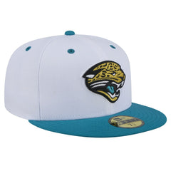 Jacksonville Jaguars New Era Throwback Logo Flipside Two-Tone 59FIFTY Fitted Hat