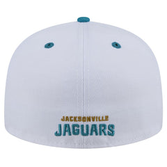 Jacksonville Jaguars New Era Throwback Logo Flipside Two-Tone 59FIFTY Fitted Hat