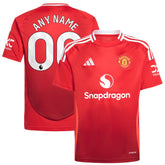 Manchester United Youth 2024/25 Home Replica Custom Jersey Red - Adidas
