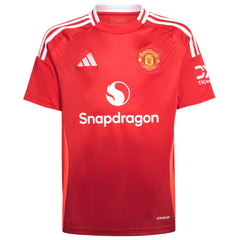 Manchester United Youth 2024/25 Home Replica Custom Jersey Red - Adidas