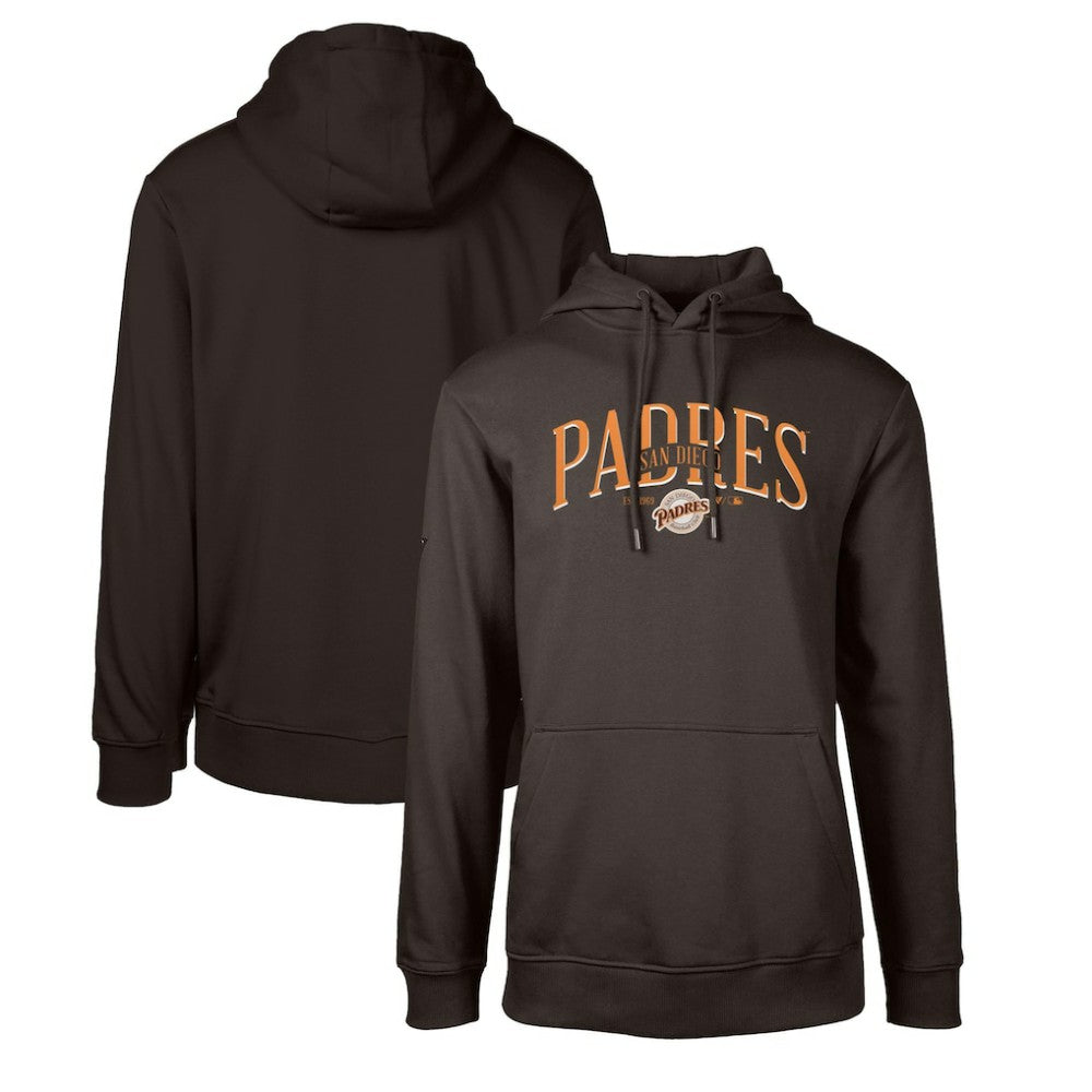 San Diego Padres Levelwear Cooperstown Collection Podium Retro Spellout Pullover Hoodie | MLB Online