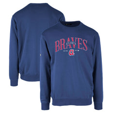Atlanta Braves Levelwear Zane Cooperstown Collection Retro Spellout Pullover Sweatshirt | MLB Sale
