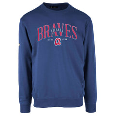 Atlanta Braves Levelwear Zane Cooperstown Collection Retro Spellout Pullover Sweatshirt | MLB Sale