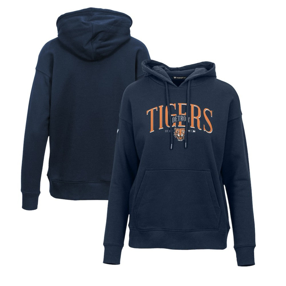 Detroit Tigers Levelwear Women's Adorn Cooperstown Collection Retro Spellout Pullover Hoodie | MLB Online