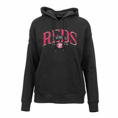 Cincinnati Reds Levelwear Women's Adorn Cooperstown Collection Retro Spellout Pullover Hoodie | MLB US
