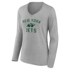 New York Jets Women's Victory Arch Long Sleeve V-Neck T-Shirt