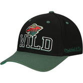 Minnesota Wild Mitchell & Ness Backside Script 2-Tone Pro Crown Adjustable Hat Sale