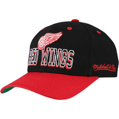 Detroit Red Wings Mitchell & Ness Backside Script Two-Tone Pro Crown Adjustable Hat Discount