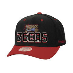 Philadelphia 76ers Backside Script 2-Tone Pro Crown Adjustable Hat New