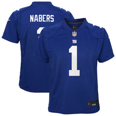 New York Giants Nike Malik Nabers Youth Game Jersey