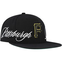 Pittsburgh Pirates Mitchell & Ness Just Don x MLB Lux Script Snapback Hat | MLB New
