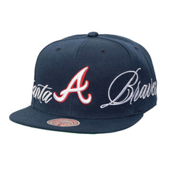 Atlanta Braves Mitchell & Ness Just Don x MLB Lux Script Snapback Hat | MLB On Sale