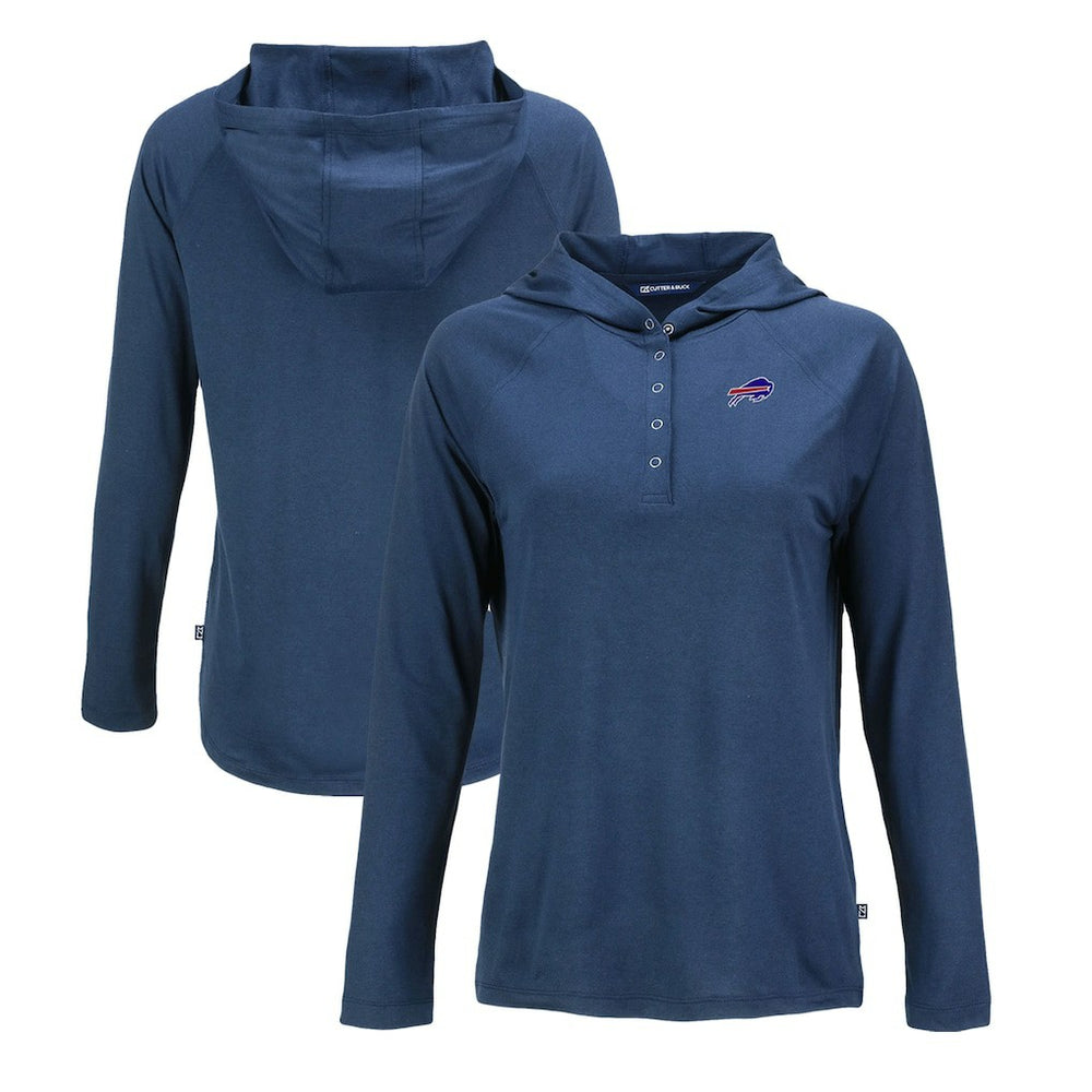 Buffalo Bills Cutter & Buck Women's Coastline Epic Comfort Eco Recycled Raglan Pullover Hoodie