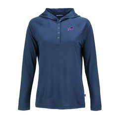 Buffalo Bills Cutter & Buck Women's Coastline Epic Comfort Eco Recycled Raglan Pullover Hoodie
