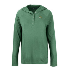 Green Bay Packers Cutter & Buck Women's Coastline Epic Comfort Eco Recycled Raglan Pullover Hoodie