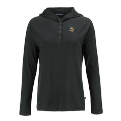 Minnesota Vikings Cutter & Buck Women's Coastline Epic Comfort Eco Recycled Raglan Pullover Hoodie