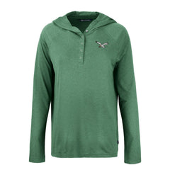 Philadelphia Eagles Cutter & Buck Women's Historic Coastline Epic Comfort Eco Recycled Raglan Pullover Hoodie