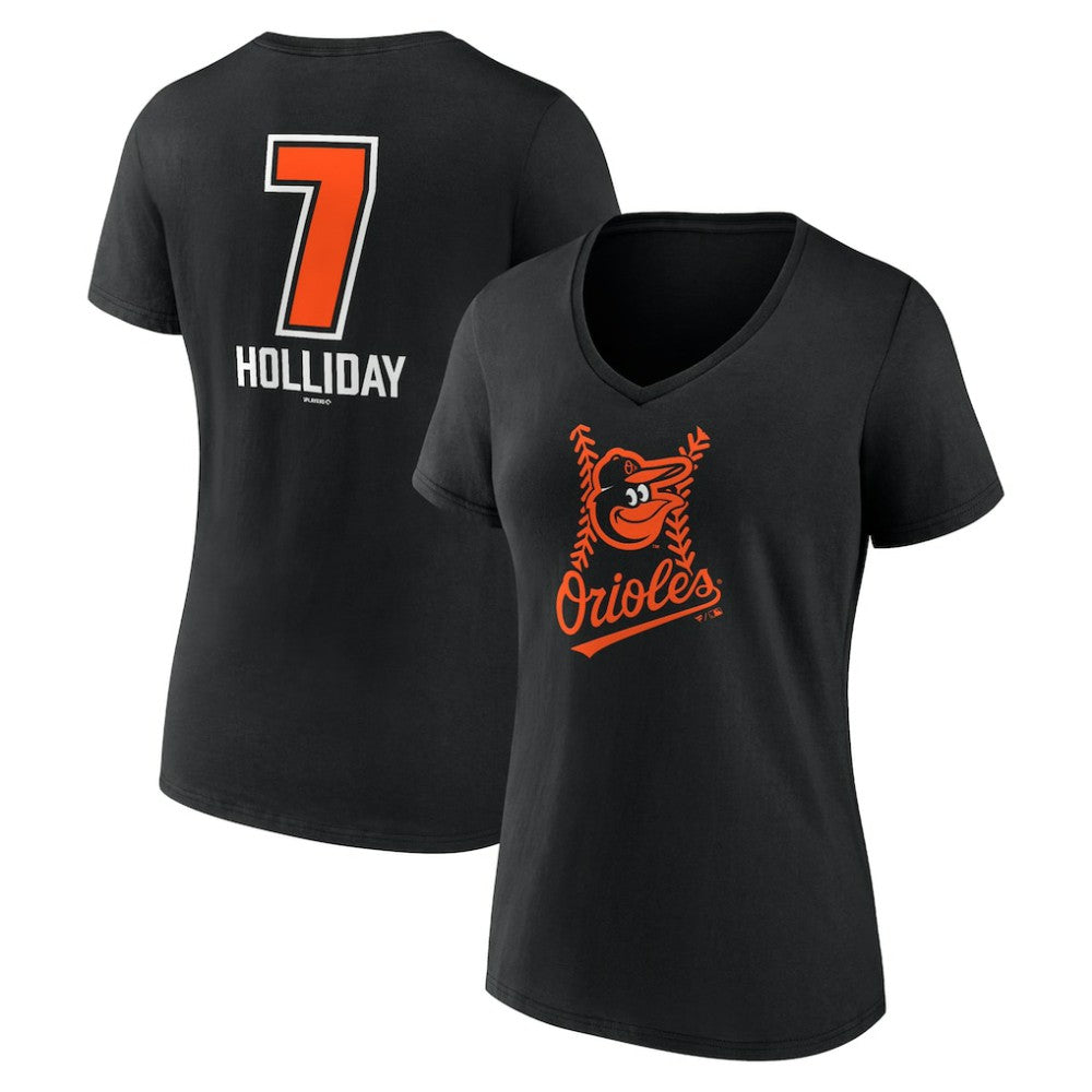 Jackson Holliday Baltimore Orioles Women's Fastball Player Name & Number V-Neck T-Shirt | MLB US