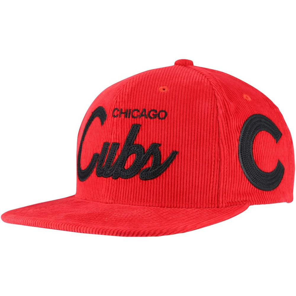 Mitchell & Ness Chicago Cubs Male Adult Corduroy Snapback Hat | MLB New