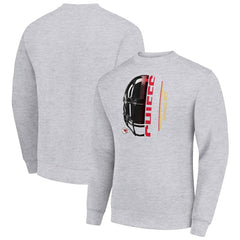 Kansas City Chiefs Starter Half Helmet Team Graphic Tri-Blend Fleece Pullover Sweatshirt