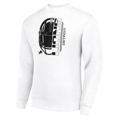 Detroit Lions Starter Half Helmet Team Graphic Tri-Blend Fleece Pullover Sweatshirt