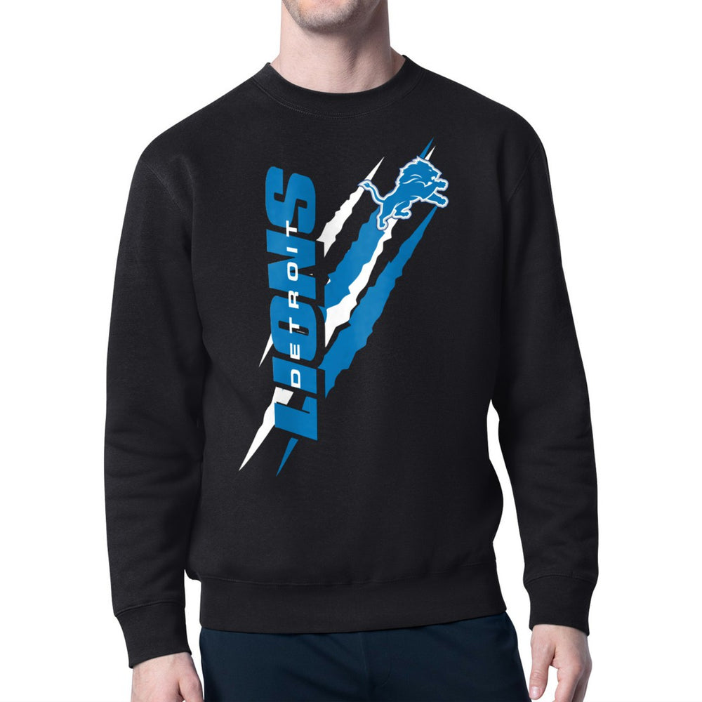 Detroit Lions Starter Color Scratch Team Graphic Fleece Pullover Sweatshirt