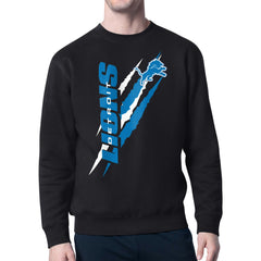 Detroit Lions Starter Color Scratch Team Graphic Fleece Pullover Sweatshirt