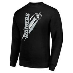 Las Vegas Raiders Starter Color Scratch Team Graphic Fleece Pullover Sweatshirt