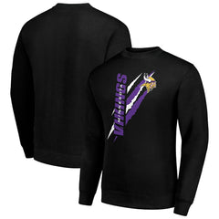 Minnesota Vikings Starter Color Scratch Team Graphic Fleece Pullover Sweatshirt