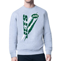 New York Jets Starter Color Scratch Team Graphic Fleece Pullover Sweatshirt