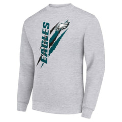 Philadelphia Eagles Starter Color Scratch Team Graphic Fleece Pullover Sweatshirt
