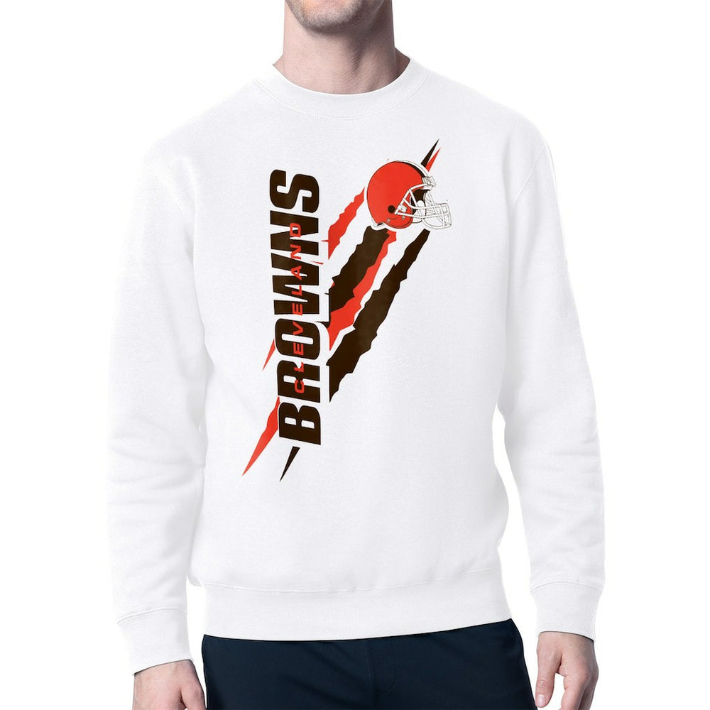 Cleveland Browns Starter Color Scratch Team Graphic Fleece Pullover Sweatshirt