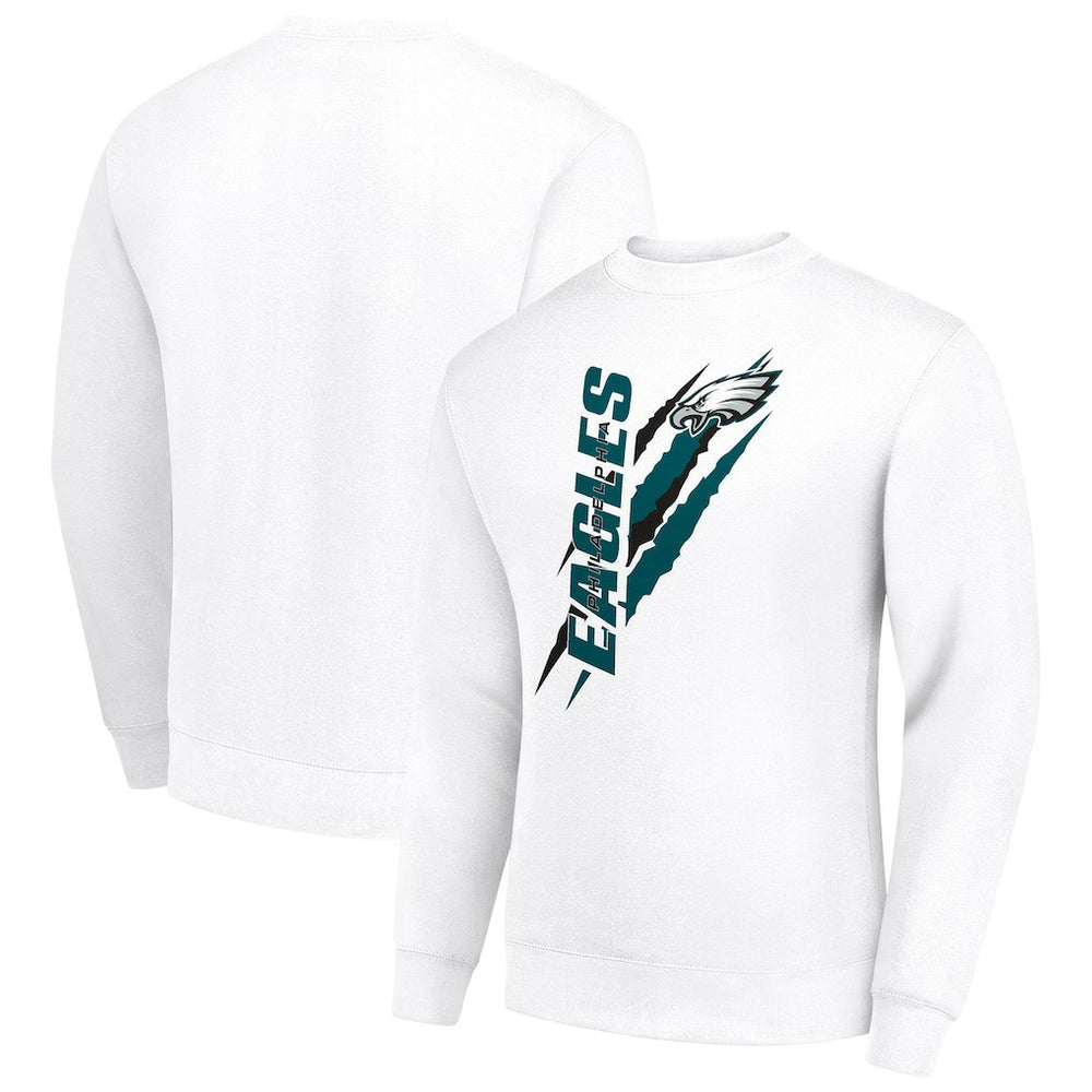 Philadelphia Eagles Starter Color Scratch Team Graphic Fleece Pullover Sweatshirt