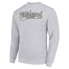 Pittsburgh Steelers Starter Tailsweep Team Graphic Tri-Blend Fleece Pullover Sweatshirt