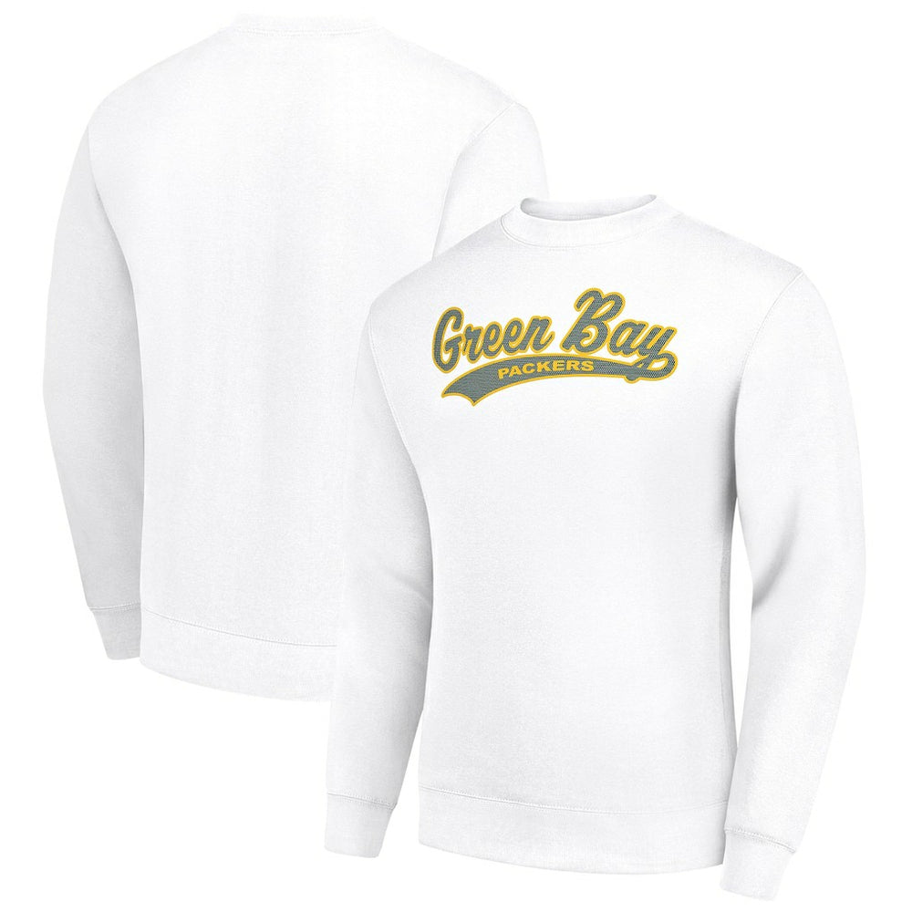 Green Bay Packers Starter Tailsweep Team Graphic Tri-Blend Fleece Pullover Sweatshirt