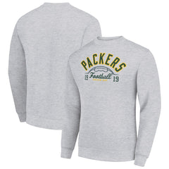 Green Bay Packers Starter Half Ball Team Graphic Tri-Blend Fleece Pullover Sweatshirt